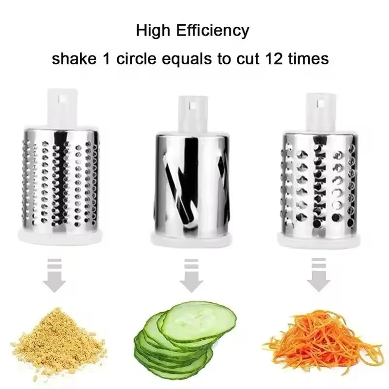 3 in 1 Vegetable Cutter , Multifunctional Vegetable Slicer, Drum Slicer for Kitchen