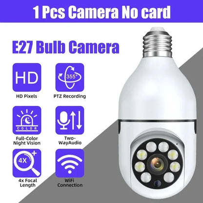 WiFi E27 360° Panoramic Bulb Surveillance Camera