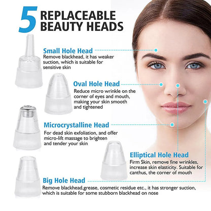 5-in-1 Blackhead remover, blackhead remover machine, derma suction, pimple acne remover