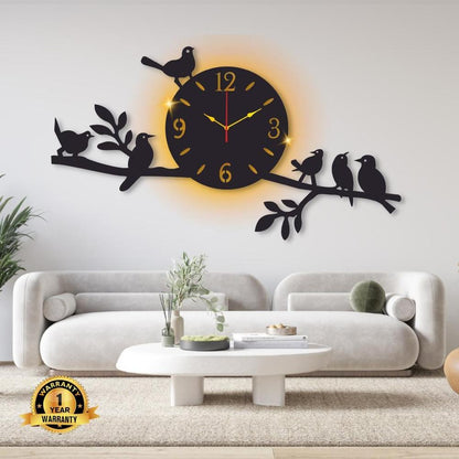 Birds Design Laminated Wall Clock