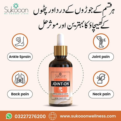 JOINT ON | Essential Oils Blend For Joints Pain, Back Pain, Knee Pain & Elbow Pain