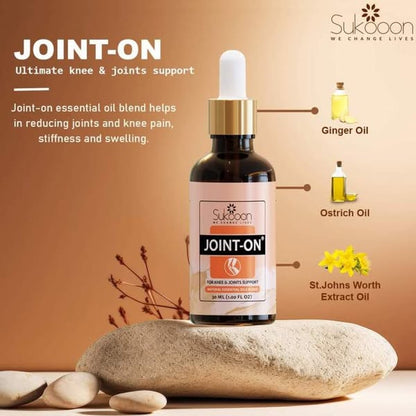 JOINT ON | Essential Oils Blend For Joints Pain, Back Pain, Knee Pain & Elbow Pain