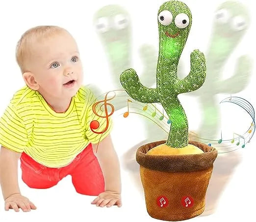 Dancing Cactus Talking Toy, Cactus Plush Toy, Wriggle & Singing Recording Repeat What You Say Funny Education Toys for Babies Children Playing(Cactus Toy)
