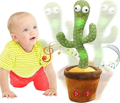 Dancing Cactus Talking Toy, Cactus Plush Toy, Wriggle & Singing Recording Repeat What You Say Funny Education Toys for Babies Children Playing(Cactus Toy)
