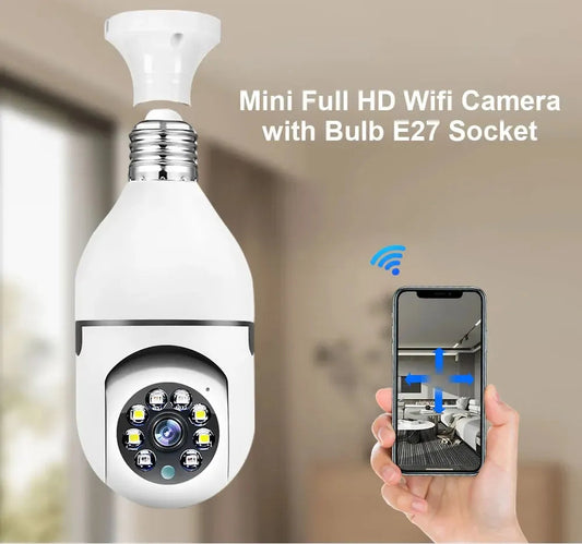 WiFi E27 360° Panoramic Bulb Surveillance Camera