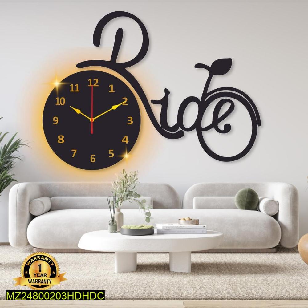 Motorbike Design Laminated Wall Clock