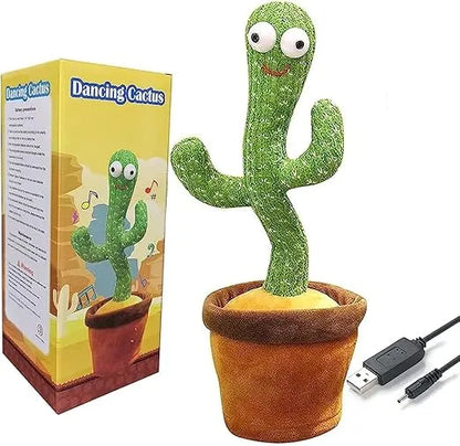 Dancing Cactus Talking Toy, Cactus Plush Toy, Wriggle & Singing Recording Repeat What You Say Funny Education Toys for Babies Children Playing(Cactus Toy)