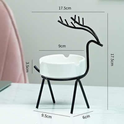 Aashtray Deer 🦌 Gold ceremic Ashtray ,Home Decorate