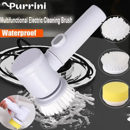 Multifunctional Electric cleaning Brush 5in1 Handheld Electric Cleaning dishwashing Brush For Bathroom Tile And Tub Kitchen Washing Tool