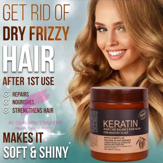 Keratin Hair Care Balance Mask And Treatment for Healthy Scalp - 500 ml (Mens & Womens)