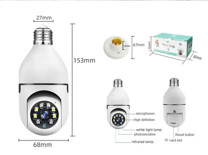 WiFi E27 360° Panoramic Bulb Surveillance Camera
