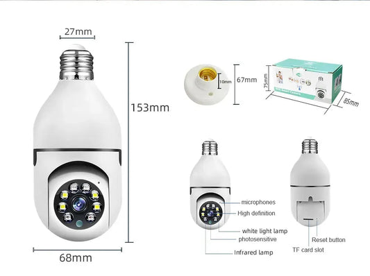 WiFi E27 360° Panoramic Bulb Surveillance Camera