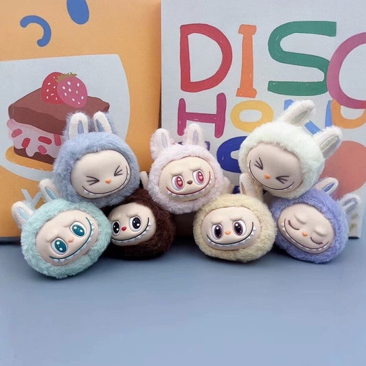 LABUBU Bunny Plush Keychain Series – Mini Fluffy Doll Charms
